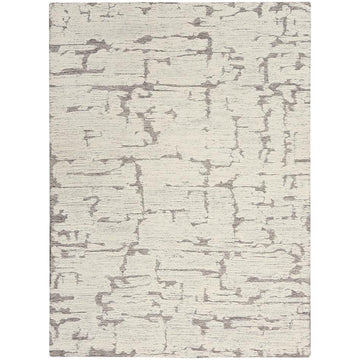 Calvin Klein CK009 Sculptural SCL01 Modern Abstract Broken Lines Carved Hand-Woven Soft Hi-Low Ribbed Textured Wool Loop Pile Grey/Ash Grey/Warm Charcoal/Ivory/Soft Taupe Rug-Calvin Klein-Rug Love - The Most Loved Rug Store